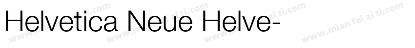 Helvetica Neue Helve字体转换